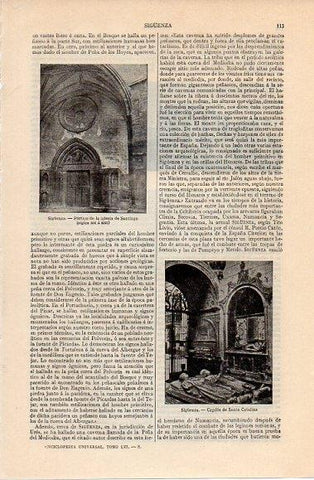 LAMINA V10360: Capilla de Santa Catalina en Siguenza