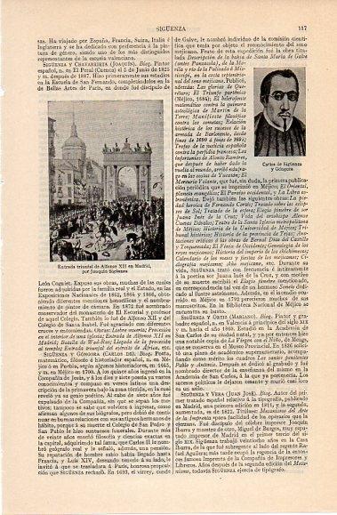 LAMINA V10361: Entrada triunfal de Alfonso XII en Madrid, por Siguenza