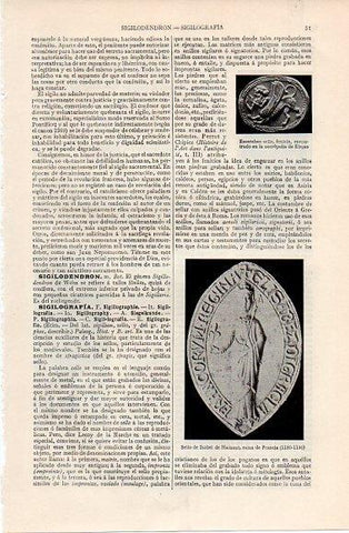 LAMINA V10338: Sello de Isabel de Hainaut 1180-1190