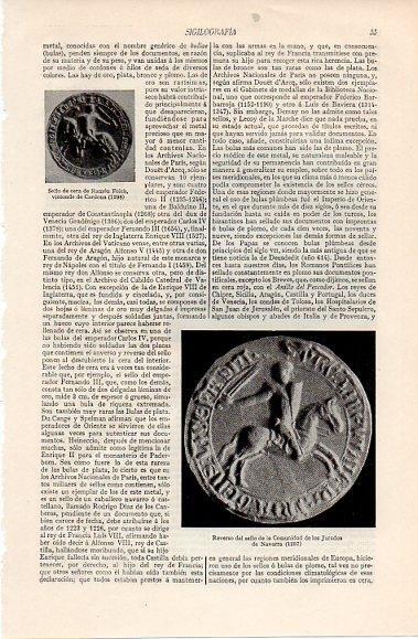 LAMINA V10341: Sello de la Comunidad de los Jurados de Navarra 1297
