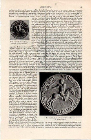 LAMINA V10341: Sello de la Comunidad de los Jurados de Navarra 1297