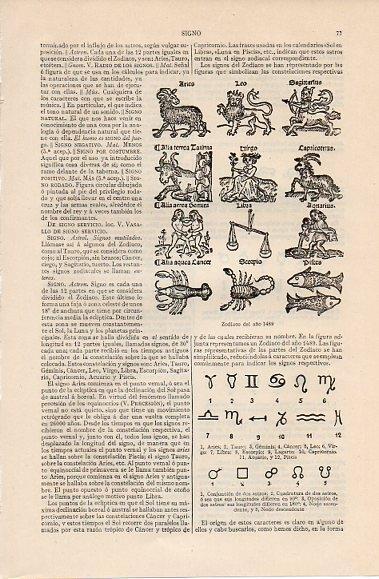 LAMINA V10349: Zodiaco del año 1489