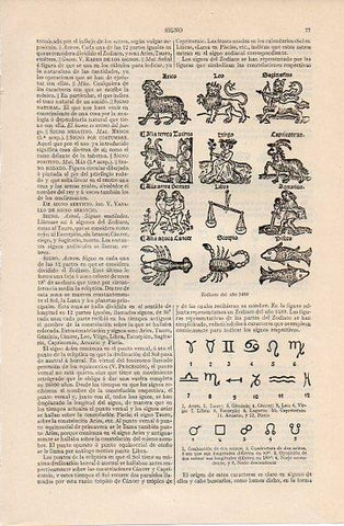 LAMINA V10349: Zodiaco del año 1489