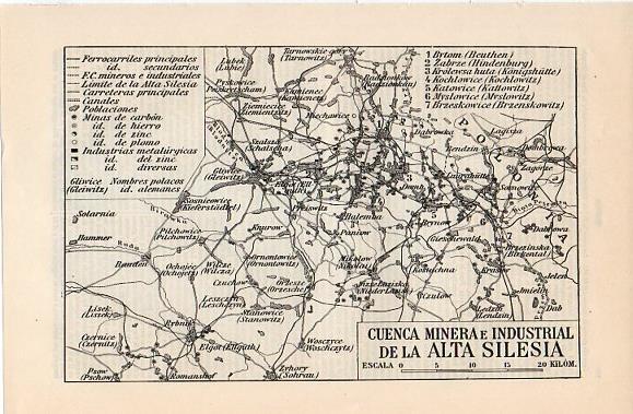 LAMINA V10370: Mapa de la cuenca minera e industrial de la Alta Silesia