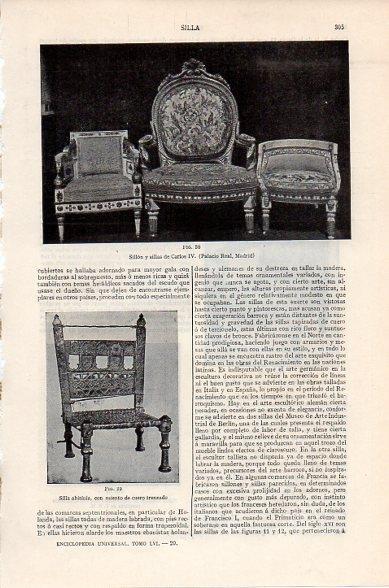 LAMINA V10392: Sillon y sillas de Carlos IV
