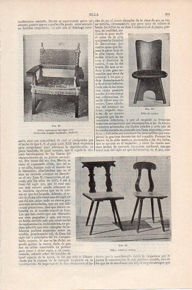 LAMINA V10390: Sillon patriarcal del siglo XVII 