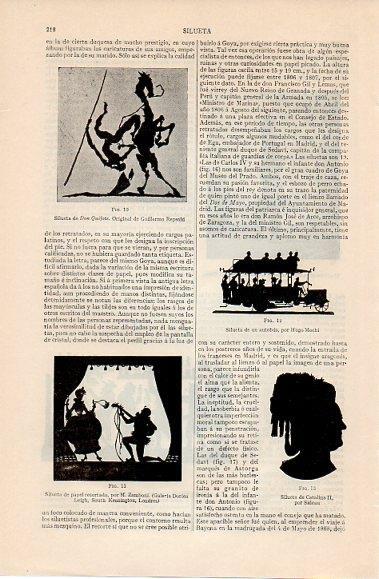 LAMINA V10380: Silueta de Don Quijote, por Guillermo Repsold