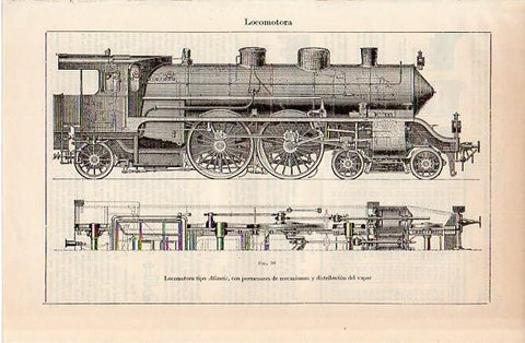 LAMINA V10276: Locomotora tipo Atlantic