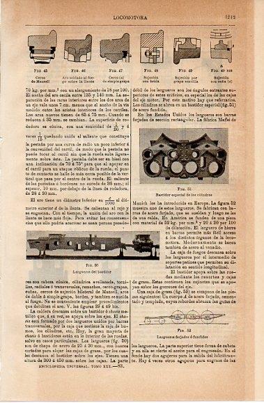 LAMINA V10277: Largueros y bastidor de una locomotora