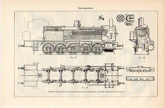 LAMINA V10273: Locomotora con recalentador Schmidt