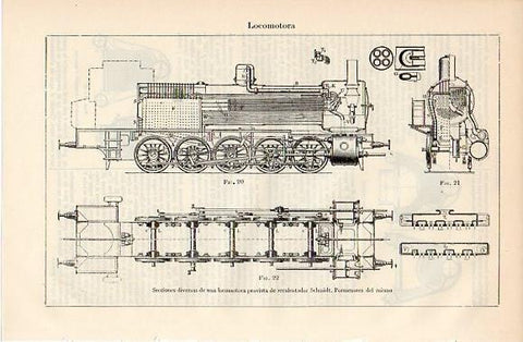 LAMINA V10273: Locomotora con recalentador Schmidt
