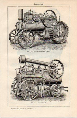 LAMINA V10285: Locomovil Lanz y Fowler