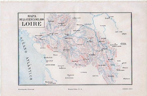 LAMINA V10313: Mapa de la cuenca del rio Loire