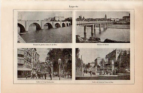 LAMINA V10306: Vistas varias de Logroño