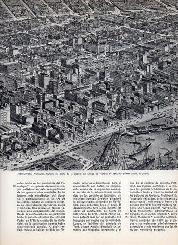 LAMINA V11411: Plano de Melbourne en 1890, Australia