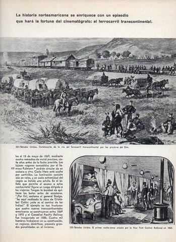 LAMINA V11405: Construccion del ferrocarril transcontinental en Estados Unidos