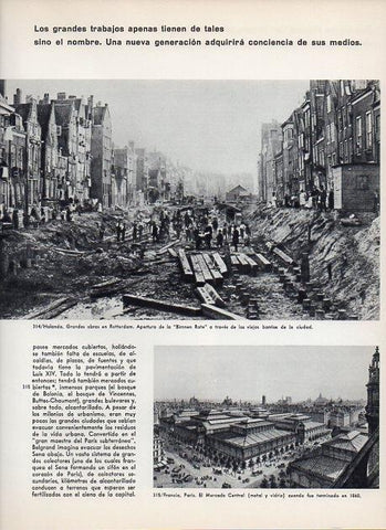 LAMINA V11403: Apertura de la Birnnen Rote en Rotterdam y Mercado Central de Paris en 1860
