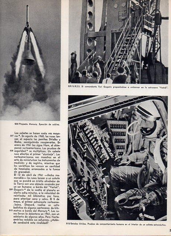 LAMINA V11461: Yuri Gagarin en la astronave Vostok