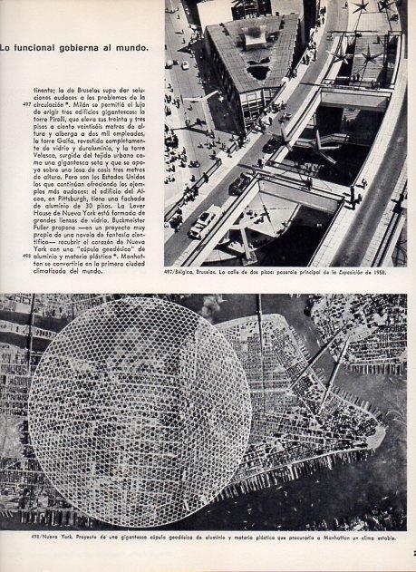 LAMINA V11457: Proyecto de una cupula geodesica de aluminio sobre Manhattan