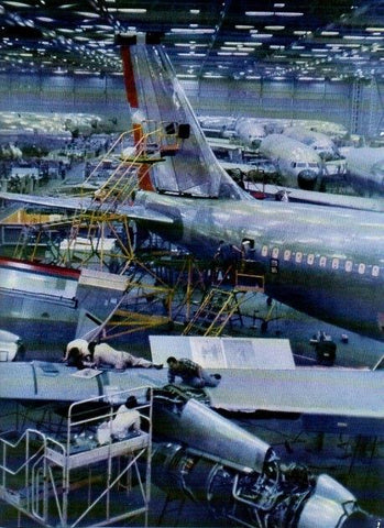 LAMINA V11453: Talleres de montaje de los aviones Boeing en 1959
