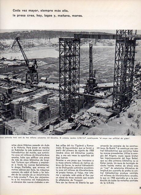 LAMINA V11437: Construccion de la Central de Bratsk, Rusia