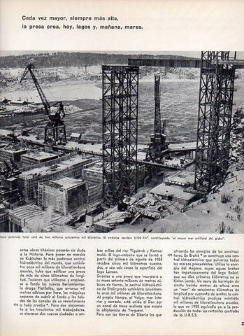 LAMINA V11437: Construccion de la Central de Bratsk, Rusia