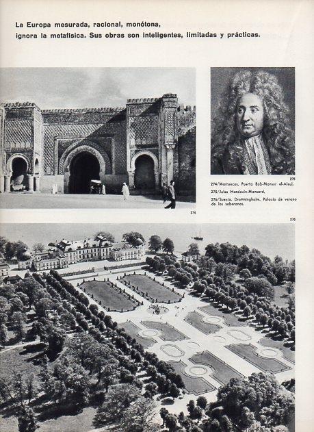 LAMINA V11393: Palacio de Drottningholm en Suecia y Puerta Bab-Mansur en Marruecos
