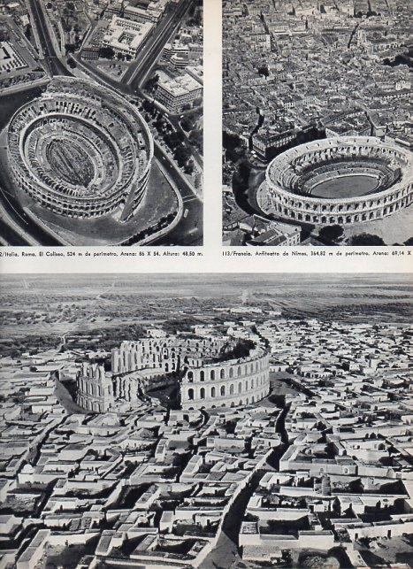 LAMINA V11349: Djem en Tunez, El Coliseo de Roma y Anfiteatro de Nimes
