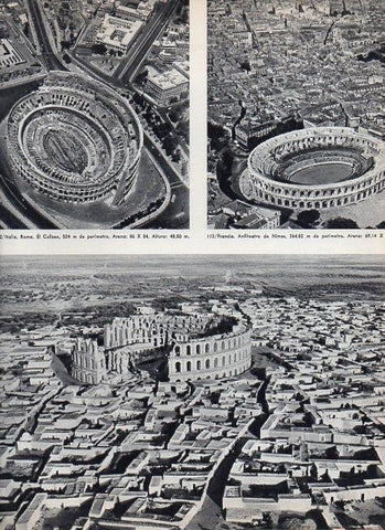 LAMINA V11349: Djem en Tunez, El Coliseo de Roma y Anfiteatro de Nimes