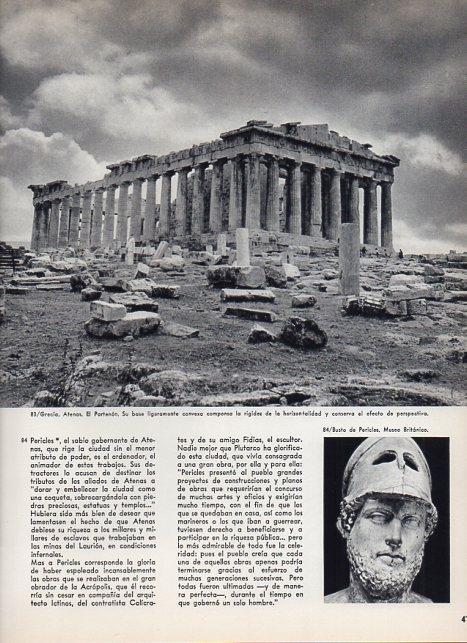 LAMINA V11341: El Partenon y busto de Pericles