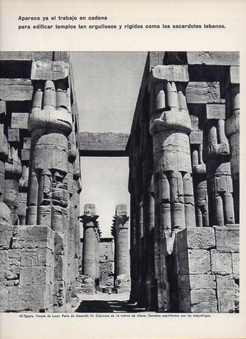 LAMINA V11333: Patio de Amenofis III en Luxor, Egipto