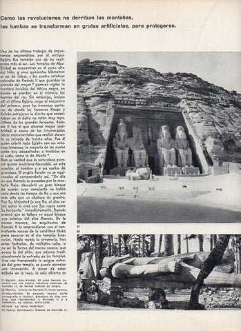 LAMINA V11335: Abu-Simbel y Coloso de Ramses II en Menfis, Egipto