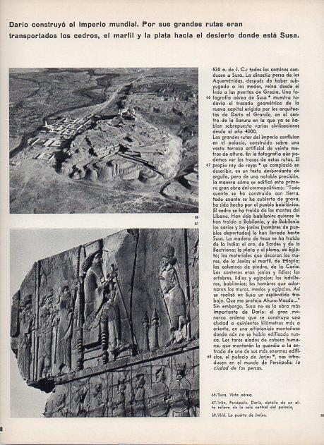 LAMINA V11378: Vista aerea de Susa en Tunez y Dario en Persepolis