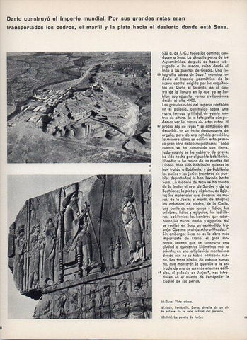 LAMINA V11378: Vista aerea de Susa en Tunez y Dario en Persepolis