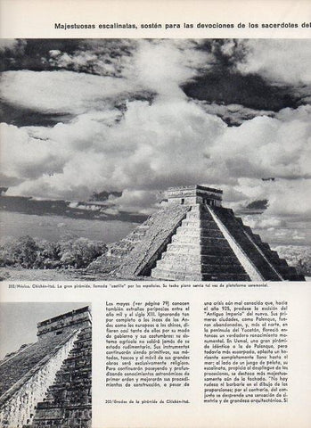 LAMINA V11370: Piramide del castillo en Chichen-Itza, Mejico