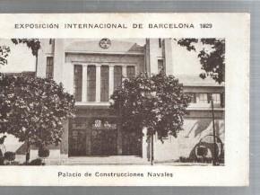 Cromo numero 14: Exposicion Internacional de Barcelona 1929: Palacio de construcciones navales