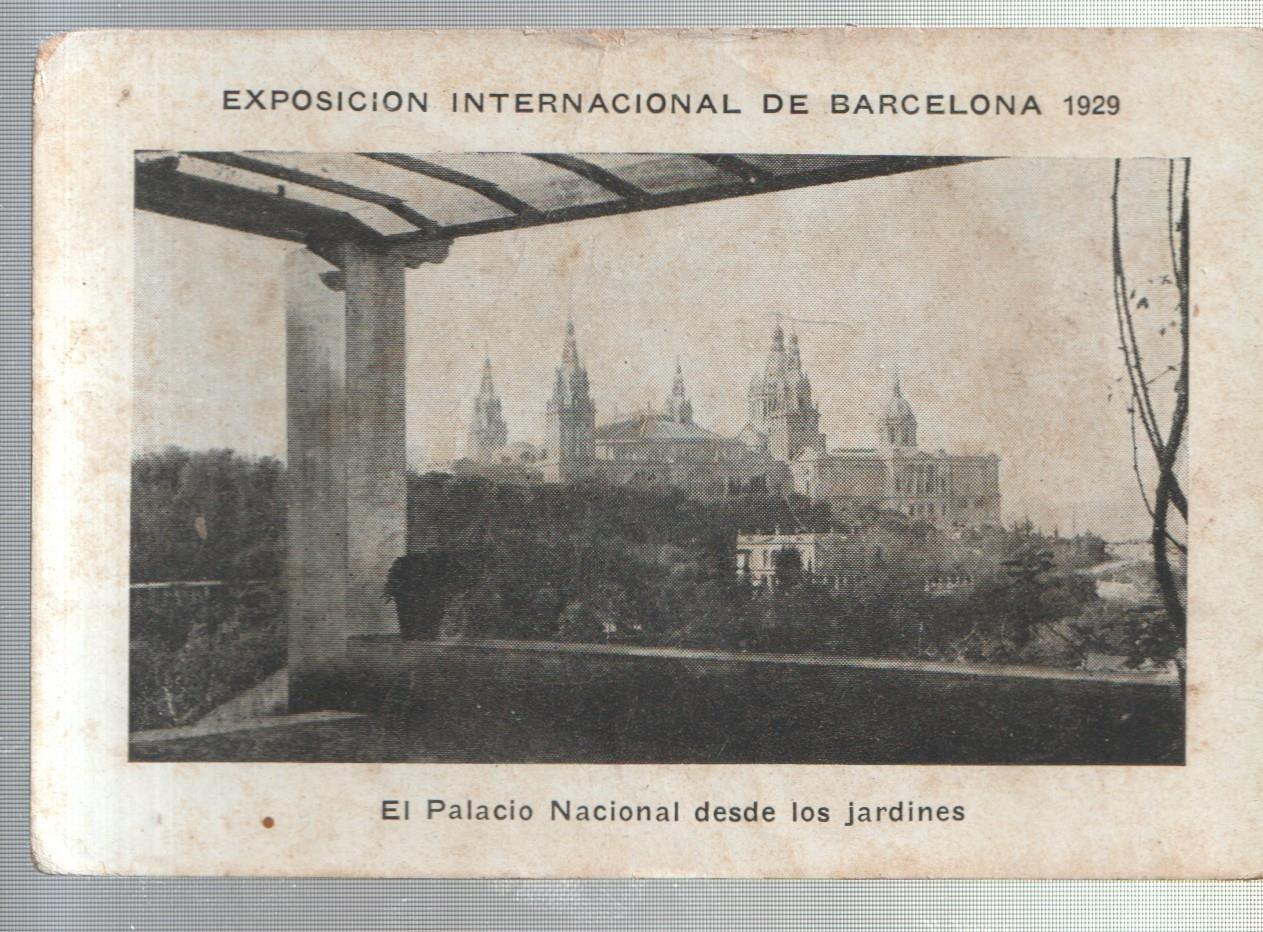 Cromo numero 37: Exposicion Internacional de Barcelona 1929: El Palacio Nacional desde los jardines