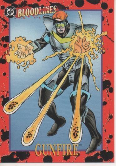 Cromo E002203: Trading Cards. DC Bloodline nº 68. Gunfire