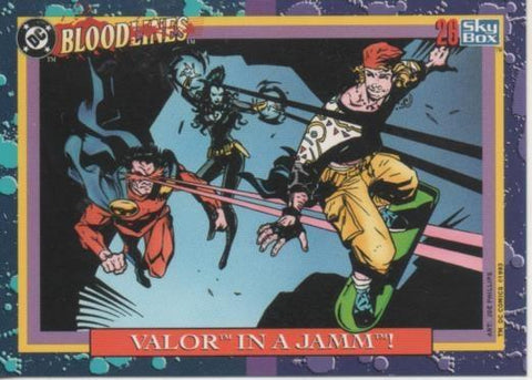 Cromo E002170: Trading Cards. DC Bloodline nº 26. Valor in a Jamm