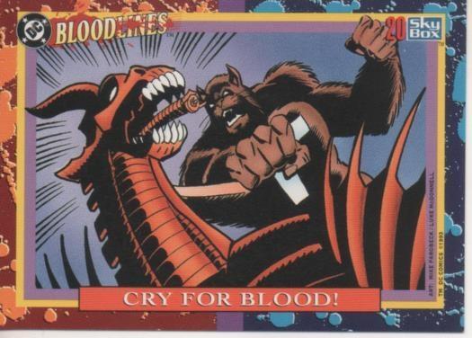 Cromo E002164: Trading Cards. DC Bloodline nº 20. Cry for Blood