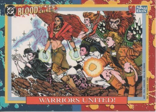 Cromo E002192: Trading Cards: DC Bloodline nº 50. Warriors United