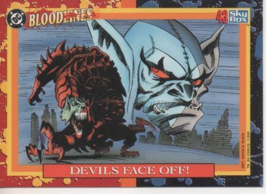 Cromo E002187: Trading Cards: DC Bloodline nº 43. Devils Face Off