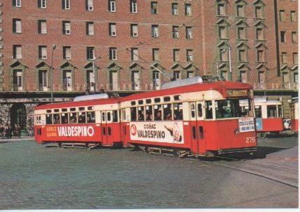 Postal E06866: Tram-vies de Barcelona. Cotxe 275-246