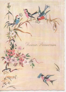Postal E06984: Heureux Aniversaire