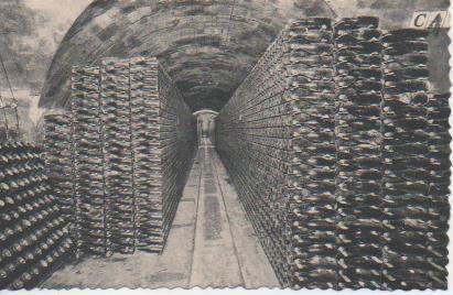 Postal E06942: Postal B/N Casa Codorniu-San Sadurní de Noya (España). Botellas en Cava