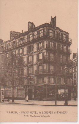 Postal E06964: Paris.- Grand Hotel de Londres et d'Anvers