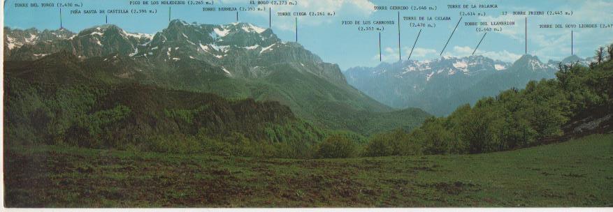 Postal E06685: Panoramica del Macizo Central y Occidental desde el mirador de Piedrashita