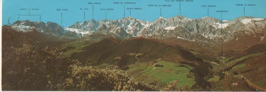 Postal E06684: Panoramica desde el Macizo Oriental desde Santo Toribio de Liebana