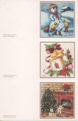 Postal E06717: 3 postales motivos navideños