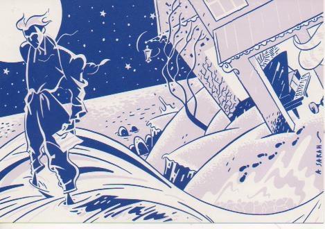 Postal E06627: 7º Saló Internacional del Cómic de Barcelona. Postal de Vicente Tiburcio